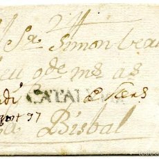 Sellos: CARTA DE FIGUERAS A LA BISBAL, 1797, MUY RARA