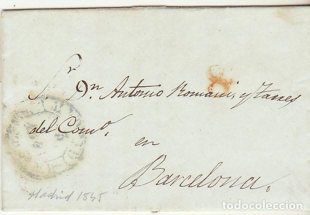 Sellos: MADRID a BARCELONA. 1845 - Foto 1