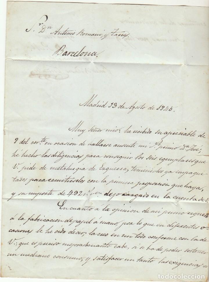 Sellos: MADRID a BARCELONA. 1845 - Foto 2
