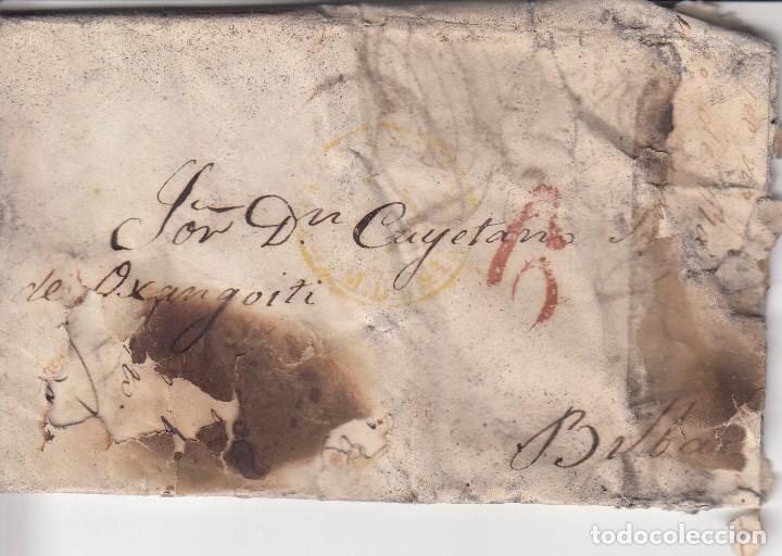 Sellos: CARTA: 1845 BILBAO / completa - Foto 1