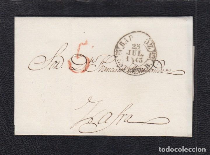 Sellos: 1845.- BADAJOZ A ZAFRA - Foto 1