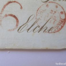 Sellos: FRONTAL DE CARTA O SOBRE - FECHADOR ALICANTE 1844?(NO SE DISTINGUE BIEN)