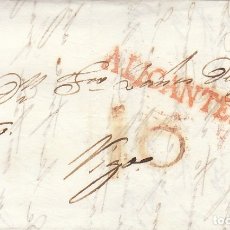 Sellos: ALICANTE A VIGO. 1828.