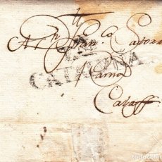 Sellos: PREFILATELIA - CARTA COMPLETA DE TARRAGONA -MARCA 10 - A CALAF 1797 -