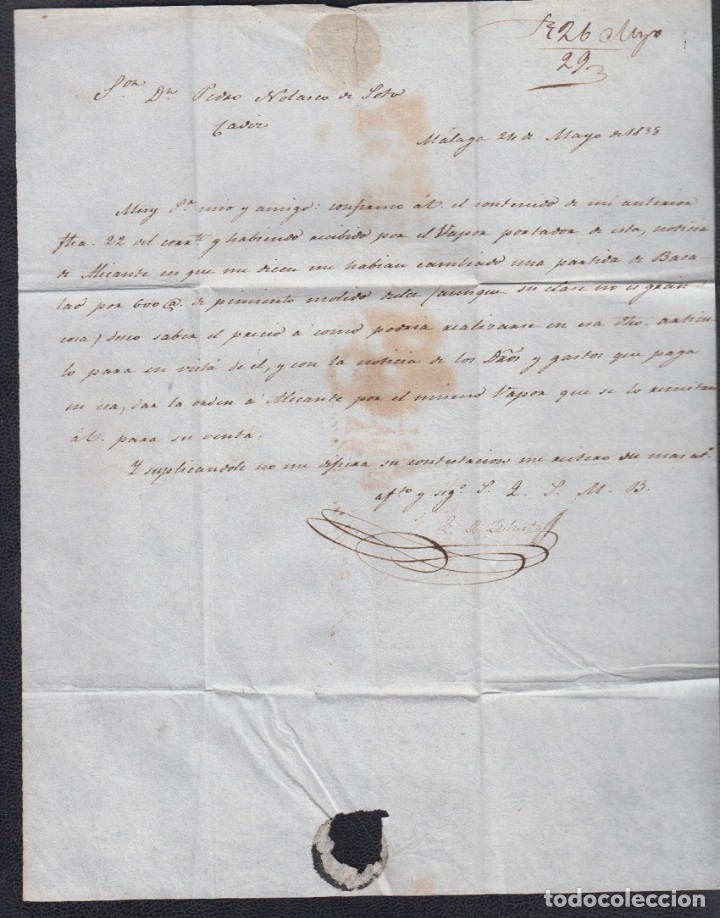 Sellos: 1838.-M&Aacute;LAGA A C&Aacute;IDIZ - Foto 2