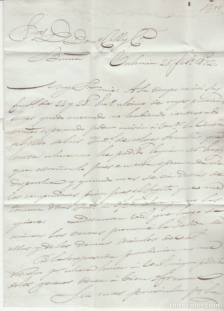 Sellos: VALENCIA a BARCELONA.1832. - Foto 3