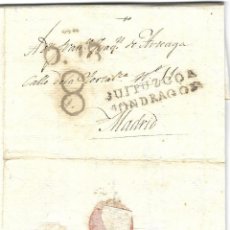 Sellos: 1816 CARTA COMPLETA PREFILATELIA MARCA MONDRAGON GUIPÚZCOA (2 PAG.)
