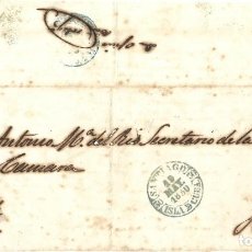 Sellos: 1850 CARTA ENVUELTA PREFILATELIA. FECHADOR SANTIAGO DE CUBA VERDE. PLICA