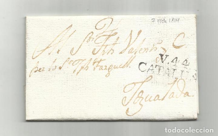 Stamps: circulada Y ESCRITA en catalan 1814 de vic vich a igualada barcelona