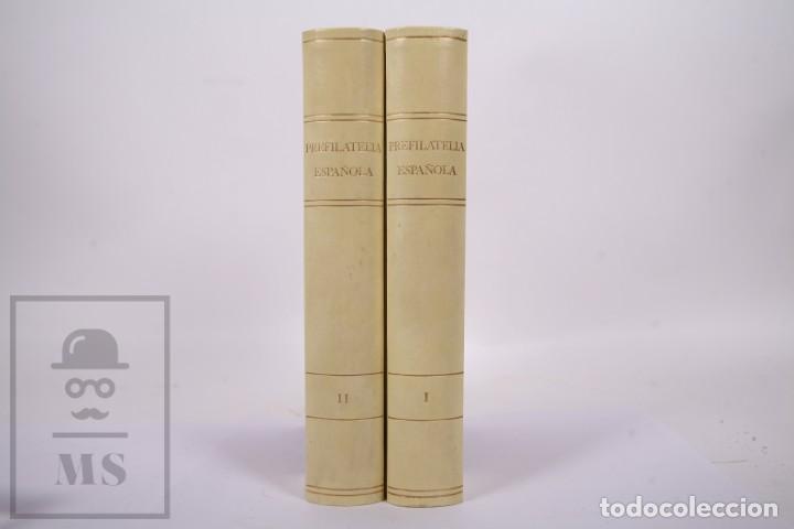 Sellos: Libros -Prefilatelia Española Tomos I y II - Jorge Guinovart, Manuel Tizon - Edición Numerada - 1971 - Foto 2 - 297530663