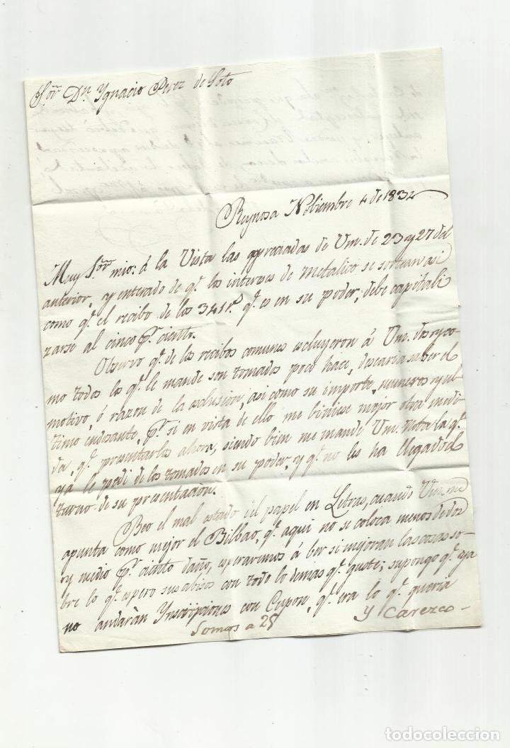 Sellos: circulada y escrita 1834 de reinosa santander a madrid - Foto 2 - 303100108