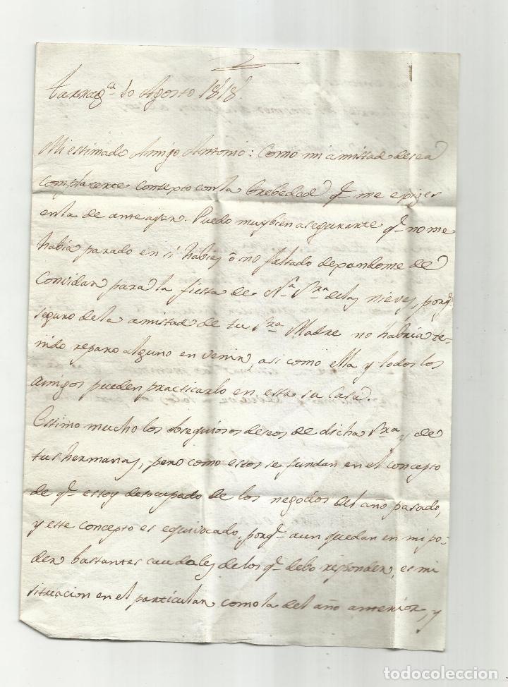 Sellos: circulada y escrita 1818 de tarragona a vilanova i la geltru - Foto 2 - 303125398