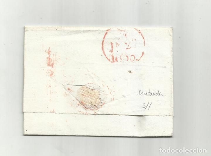 Sellos: envuelta circulada 1833 de santander a madrid - Foto 2