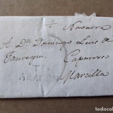 Sellos: CIRCULADA Y ESCRITA 1822 DE TAMARITE TERUEL A MARCILLA NAVARRA. Lote 378903059