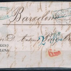 Sellos: FRONTAL PREFILATÉLICO PREFILATELIA BARCELONA MARSELLA 1852