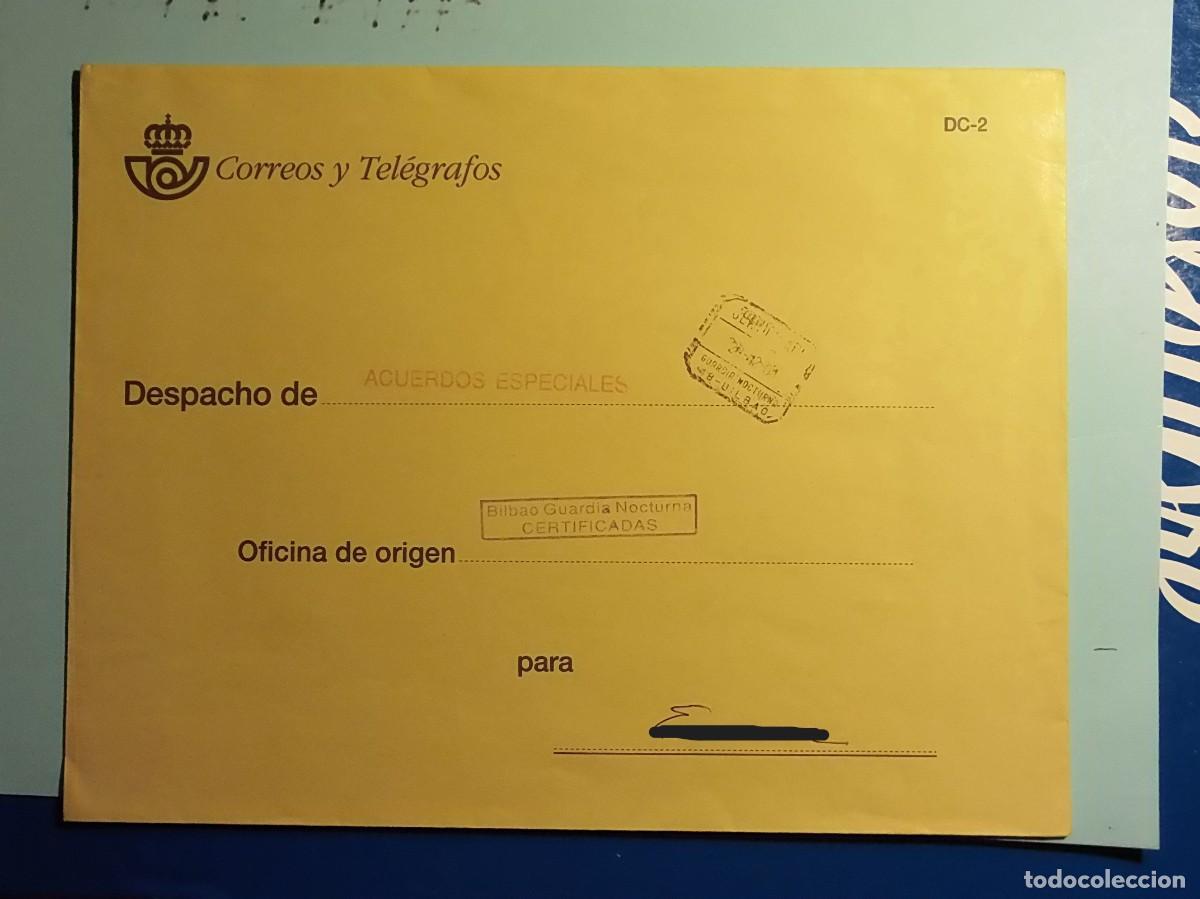 Timbres: CORREOS - SOBRE DC-2 OFICIAL ENTRE OFICINAS (BILBAO-ERMUA) - ACUERDOS ESPECIALES.