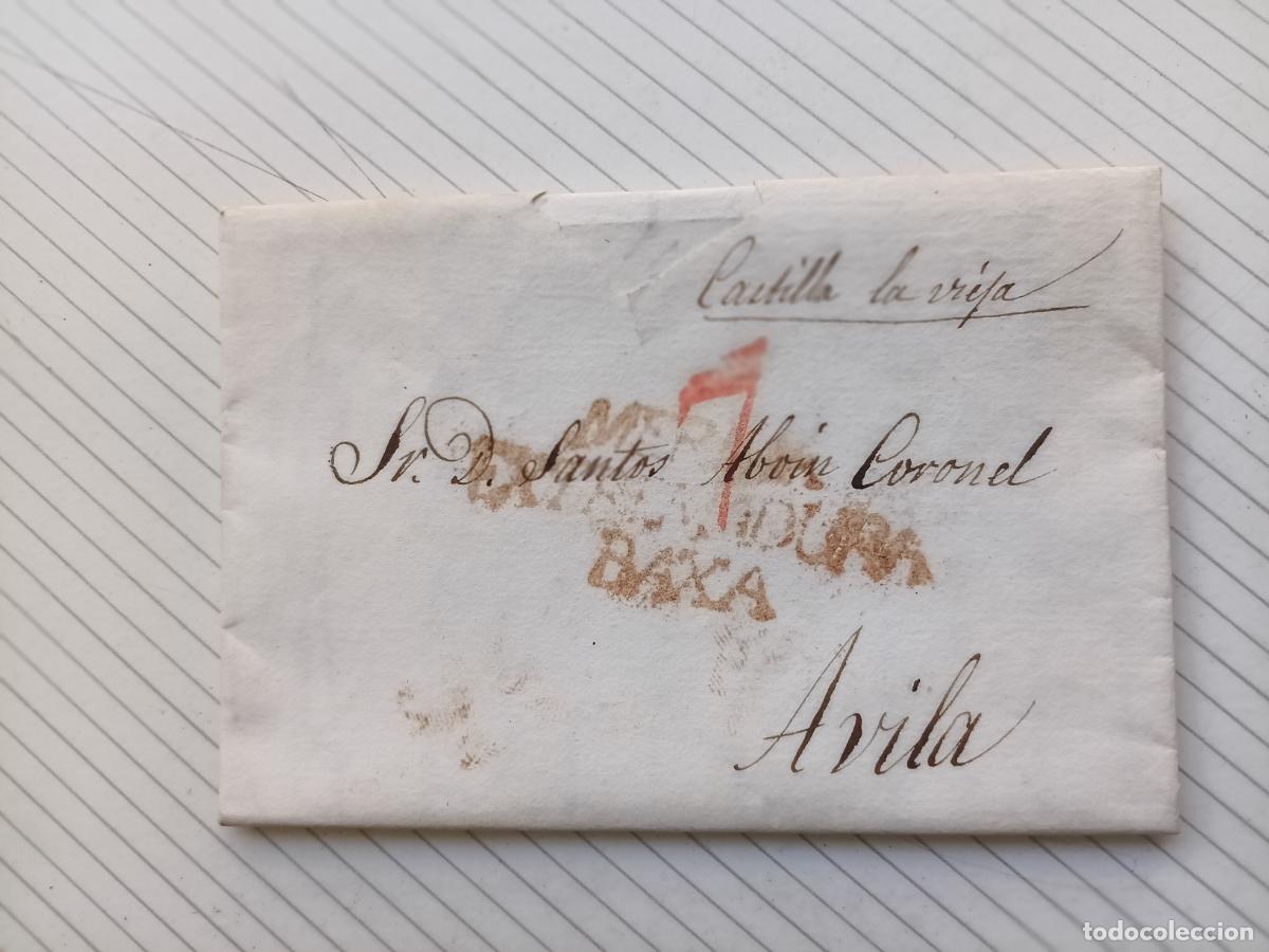 Sellos: PREFILATELIA. CARTA ENTERA. M&Eacute;RIDA, Extremadura Baxa 1832