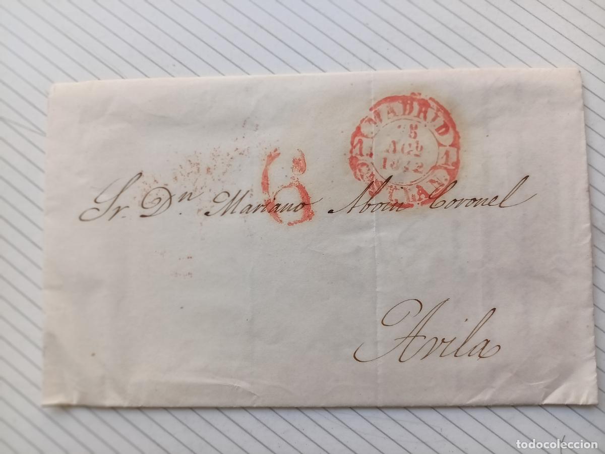 Sellos: PREFILATELIA. CARTA ENTERA. MADRID A AVILA 1842