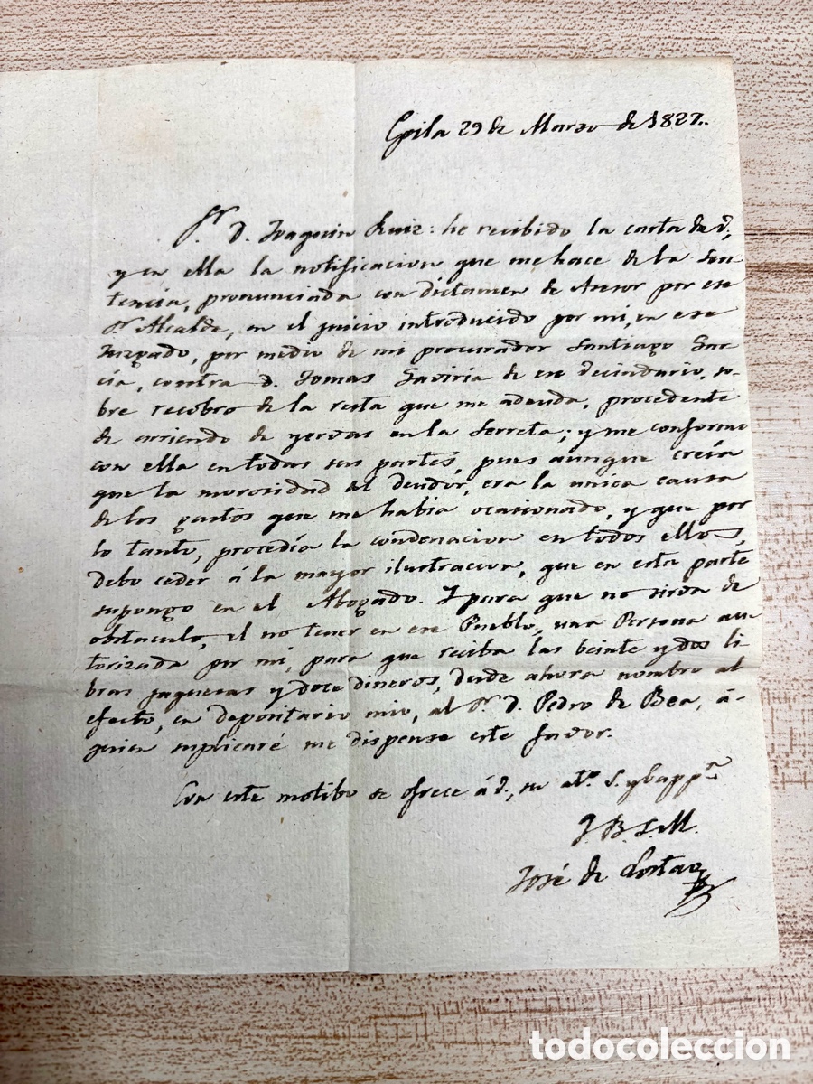 Sellos: 1827 Manuscrito Prefilatelia Navarra - Litigio Cortes - Menciona Libras Jaquesas . Escribano real