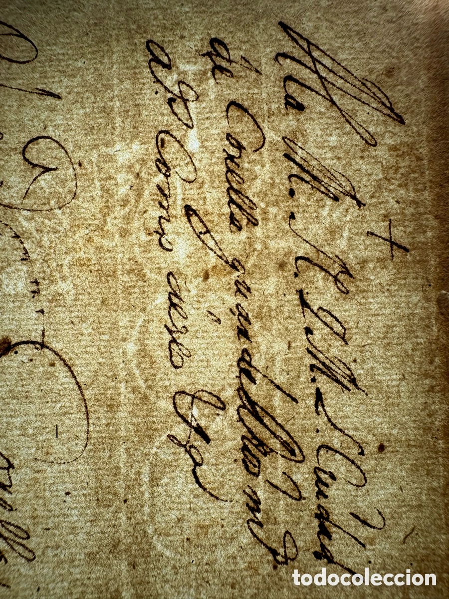 Sellos: Raro Prefilatelia Navarra (ca. 1725) - Dirigido a Corella - Escribano Real OCHOA BARDAJI. FILIGRANA