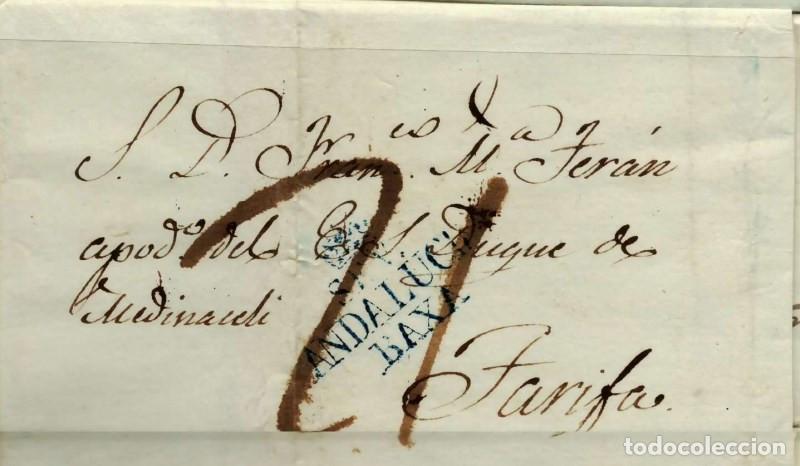 Sellos: FA1177-8. PREFILATELIA. Sin Fecha. Envuelta de sobrescrito circulado de Sevilla a Tarifa