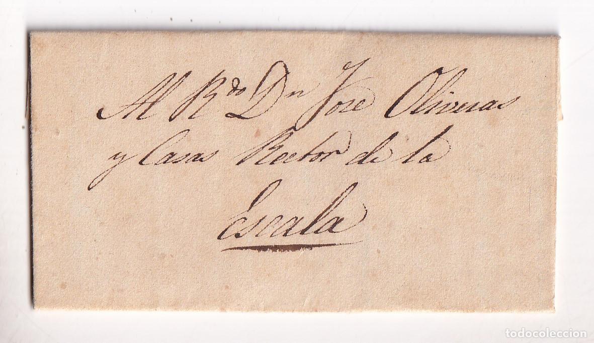 Sellos: PREFILATELIA. CARTA ENTERA. FUERA DE VALIJA. GIRONA A L'ESCALA. 1852