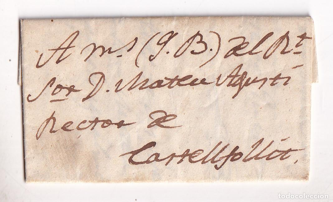 Sellos: PREFILATELIA. PEQUE&Ntilde;A CARTA ENTERA FUERA DE VALIJA CAMPROD&Oacute;N A CASTELLFOLLIT. EN CATAL&Aacute;N 1846 GIRONA