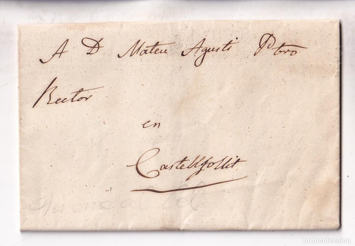 Sellos: PREFILATELIA. CARTA ENTERA FUERA DE VALIJA EN CATAL&Aacute;N. DOSQUERS. MAY&Aacute; DE MONCAL 1848 A CASTELLFOLLIT