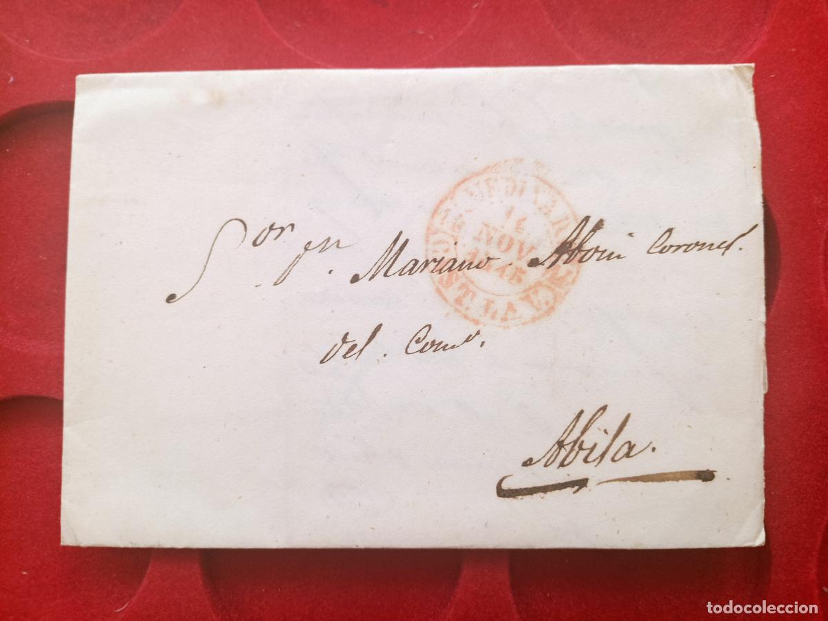 Sellos: PREFILATELIA. Carta. Medina del Campo a Avila