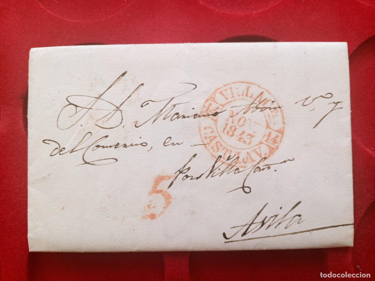 Sellos: PREFILATELIA. Carta. Villacast&iacute;n, Segovia a Avila