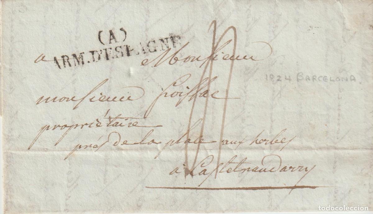 Sellos: Prefilatelia. 1824. Cien mil hijos San Luis. Barcelona. Arm.D&acute;espagne.