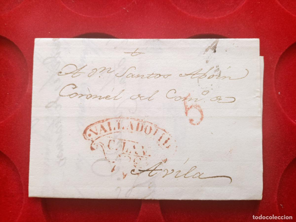 Briefmarken: Valladolid a Avila. Prefilatelia. Carta completa 1834?