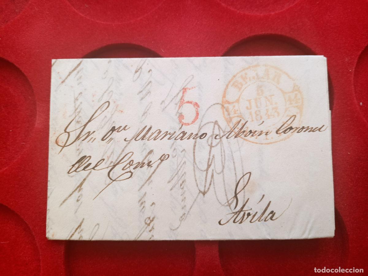 Sellos: PREFILATELIA. CARTA ENTERA BEJAR A AVILA