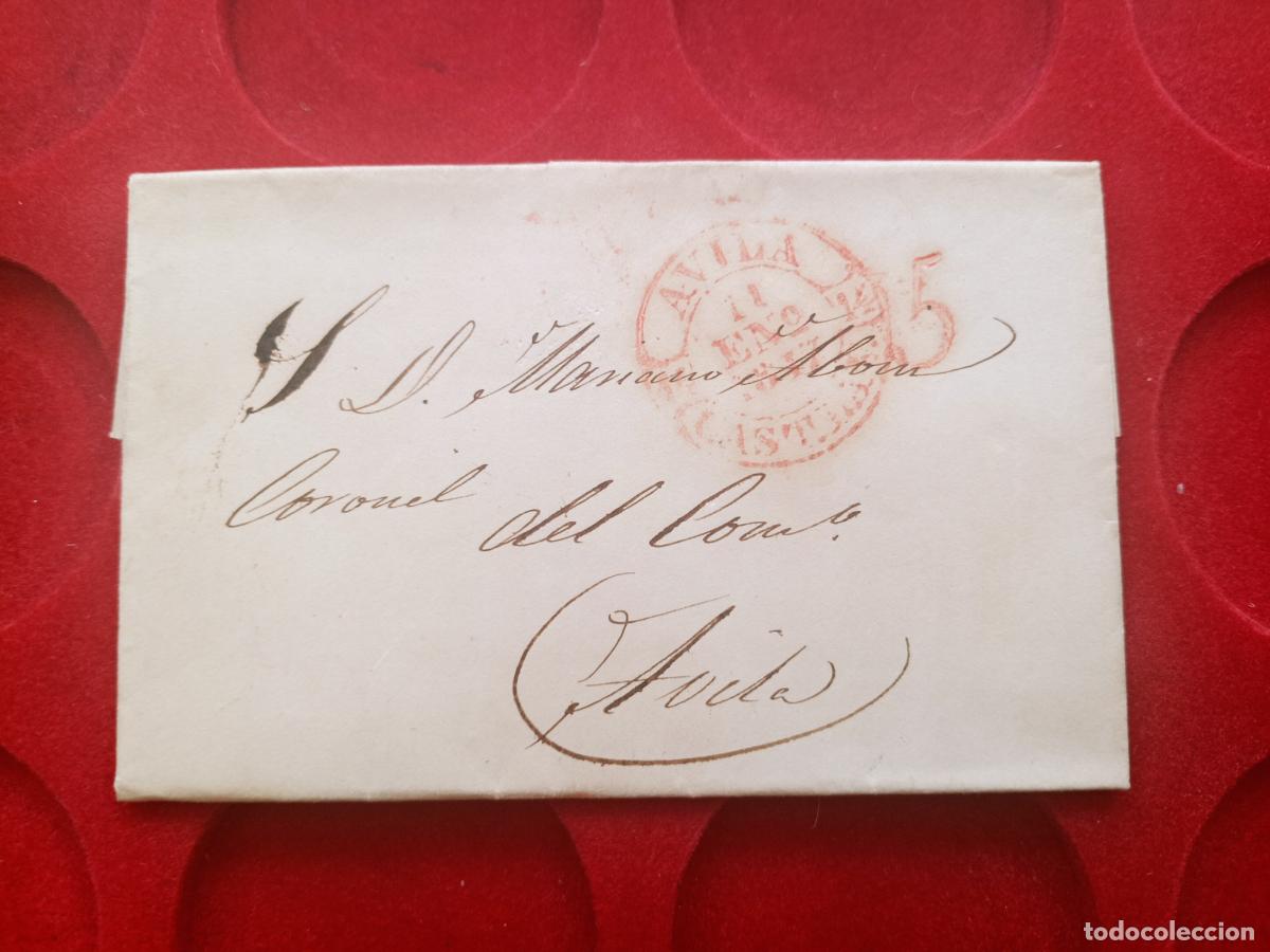 Sellos: PREFILATELIA. CARTA ENTERA EL BARCO DE AVILA, 1847 AVILA