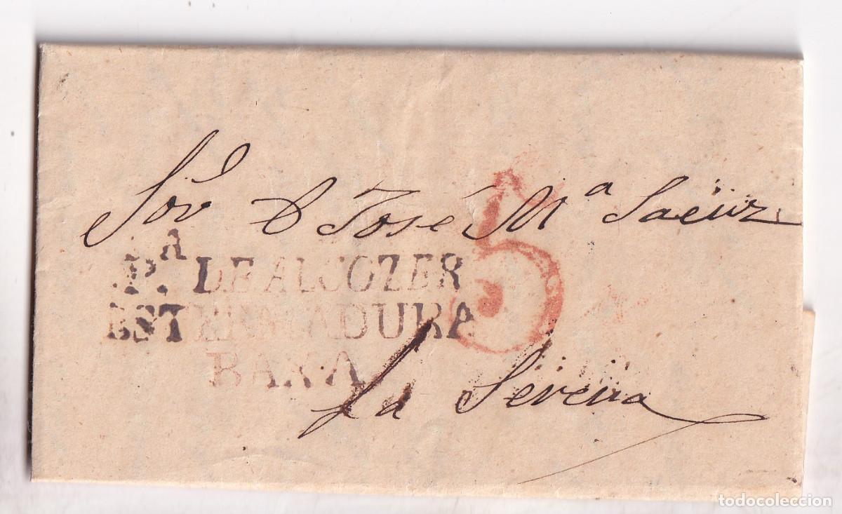 Sellos: PREFILATELIA. CARTA ENTERA. PUEBLA DE ALCOCER. 1846. EXTREMADURA.