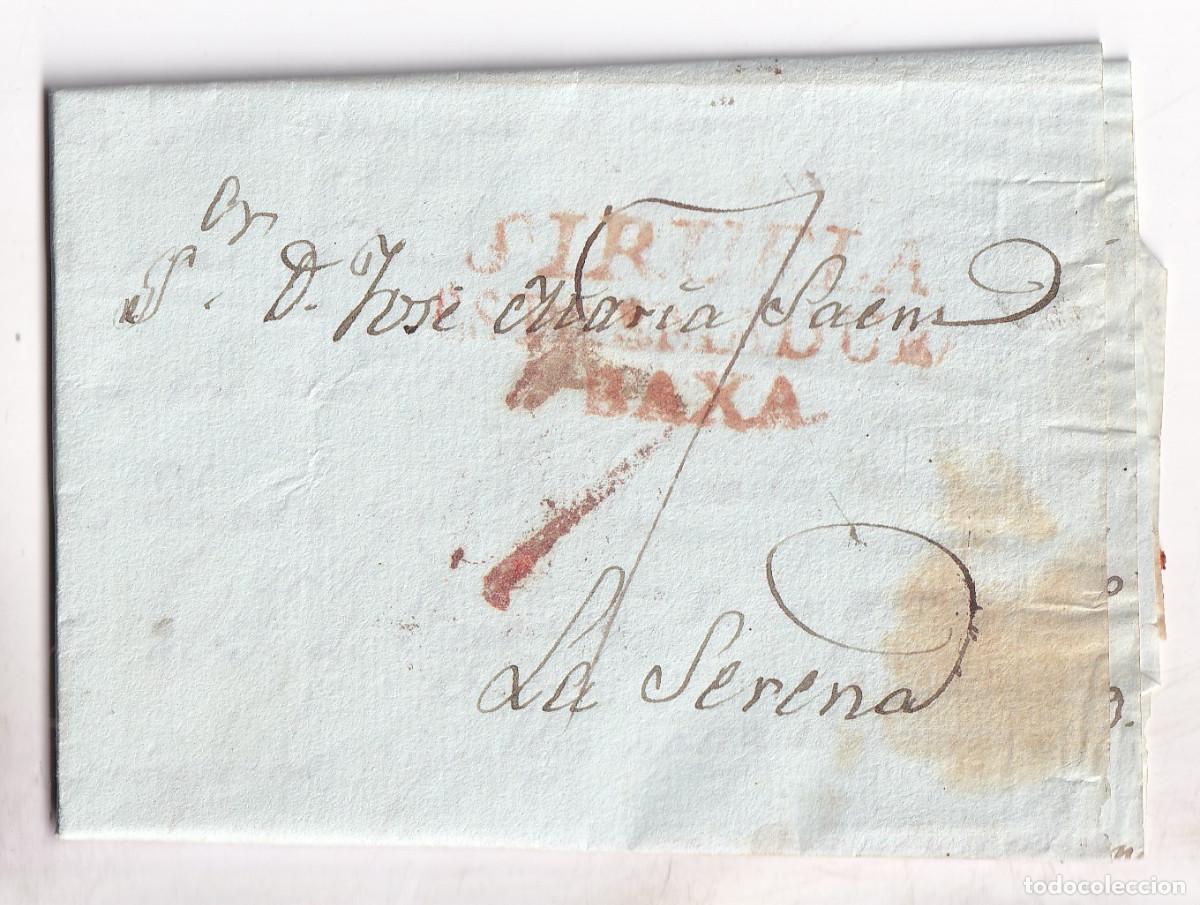 Sellos: PREFILATELIA. CARTA ENTERA. SIRUELA. 1842. EXTREMADURA