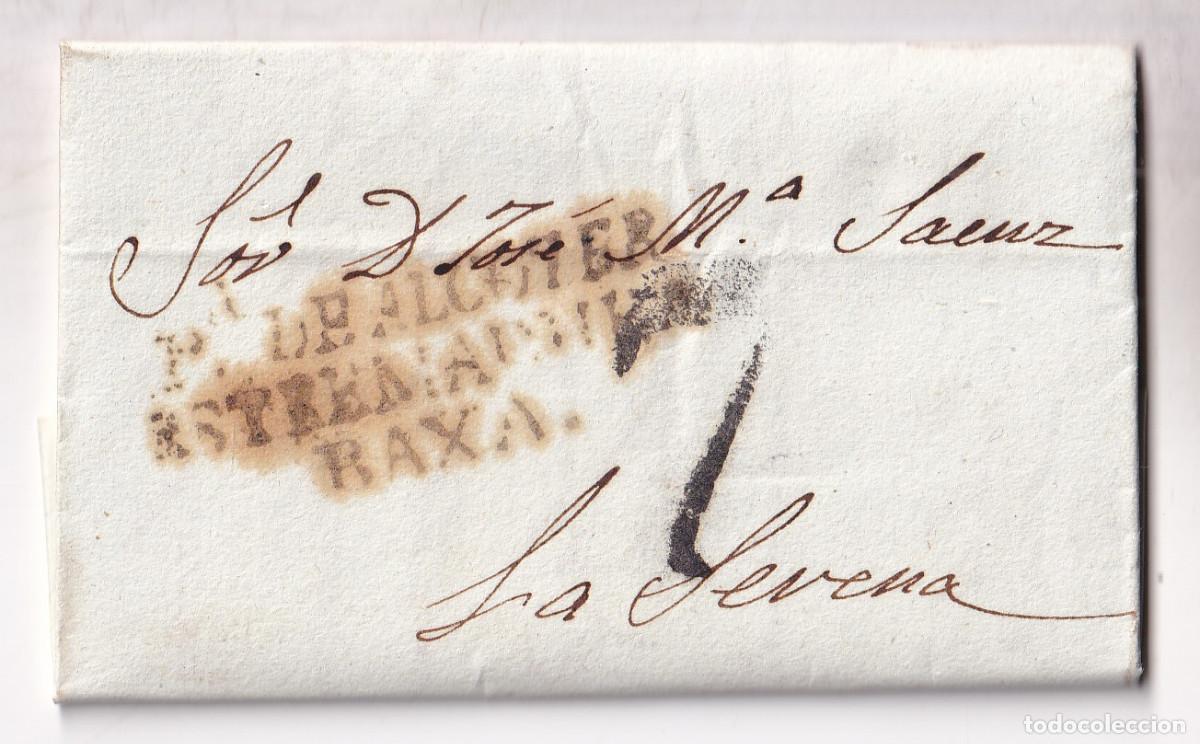 Sellos: PREFILATELIA. CARTA ENTERA. PUEBLA DE ALCOCER. 1849. EXTREMADURA