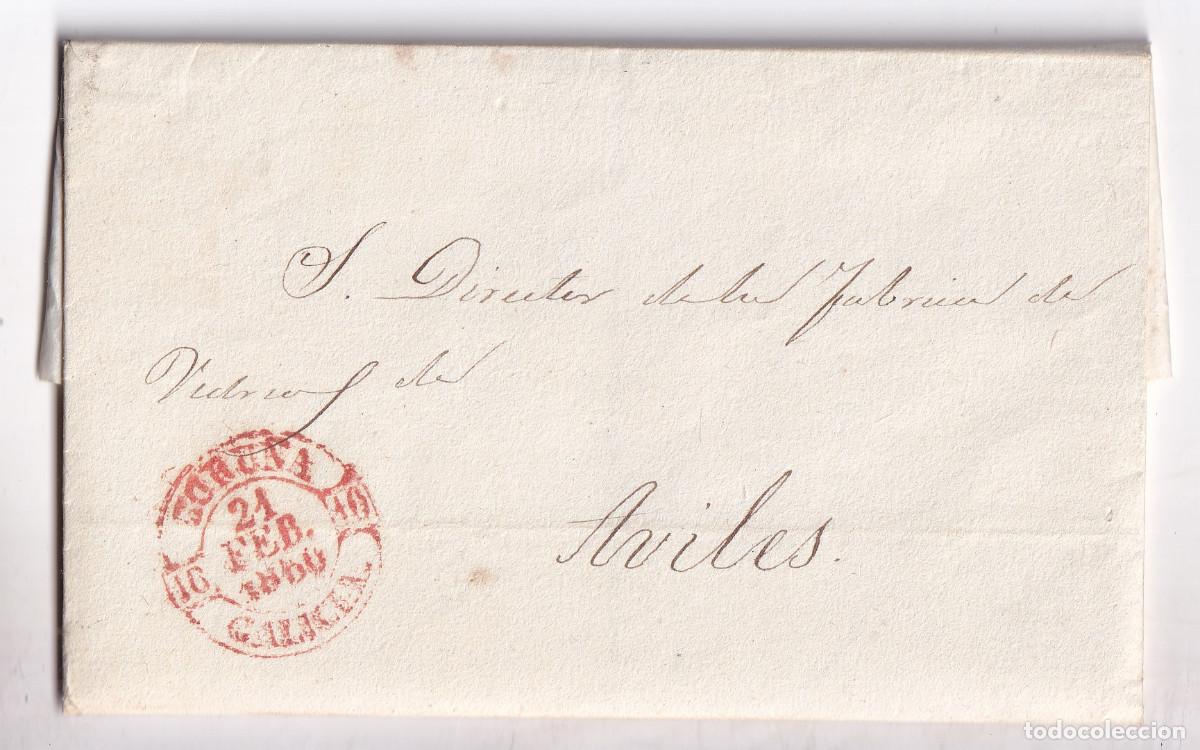 Sellos: PREFILATELIA. CARTA ENTERA. CORU&Ntilde;A. AL DTOR. F&Aacute;BRICA DE VIDRIOS AVIL&Eacute;S. BAEZA DE LUJO. GALICIA