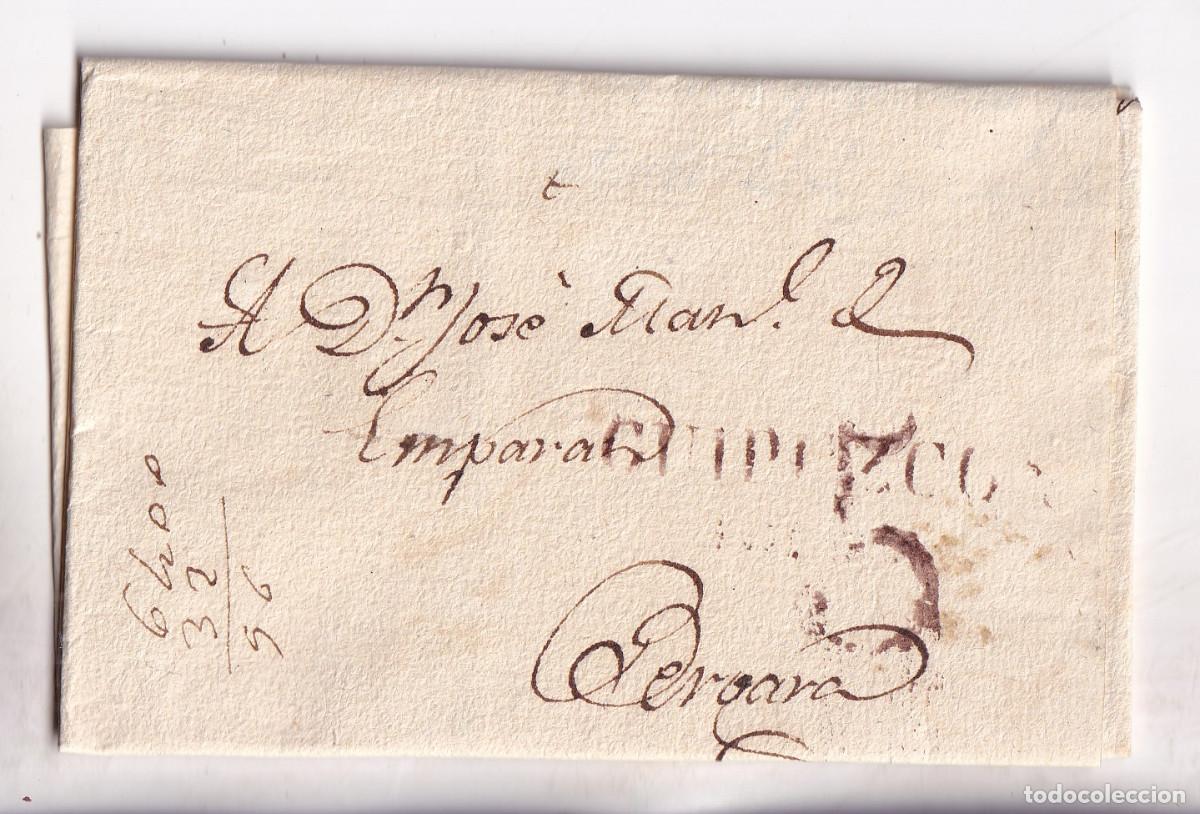 Sellos: PREFILATELIA. CARTA ENTERA TOLOSA A VERGARA. PA&Iacute;S VASCO. 1829