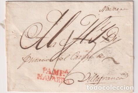 Stamps: Envoltura Sin fecha. De Pamplona a Villafranca, Diputaci&oacute;n del Campo de. con marca 31R (1827-31)