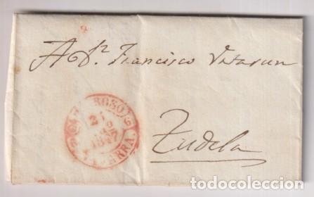 Stamps: Carta de Caparroso a Tudela del 24 Ago. 1847 con Baeza 7R