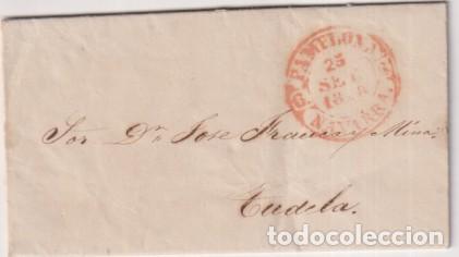 Stamps: Carta de Pamplona a Tudela del 25 Sep. 1848