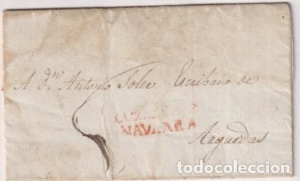 Stamps: Cata de Corella a Arguedas de 9 Oct. 1837 con marca 6R