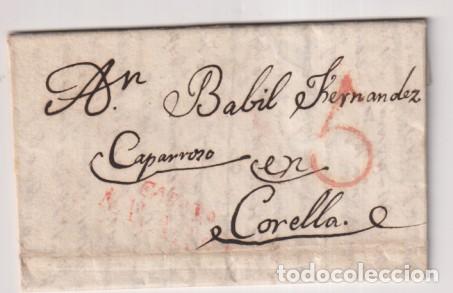 Stamps: Carta de Caparroso a Corella del 12 Jun. 1842 Con marca 6R. y porteo % R