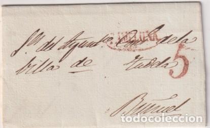 Stamps: Carta de Pamplona a Bu&ntilde;uel del 16 Dic. 1839 con marca 33R. y porteo 5 R