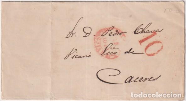 Francobolli: Carta de Madrid a C&aacute;ceres (vicario de C&aacute;ceres) del 27 de Octubre 1849 con Baeza 15R. Tipo II-III y p