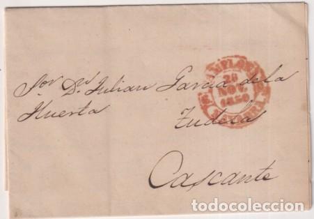 Stamps: Cara de Pamplona a Tudela-Cascante del 28 Nov. 1950 con marca 34R
