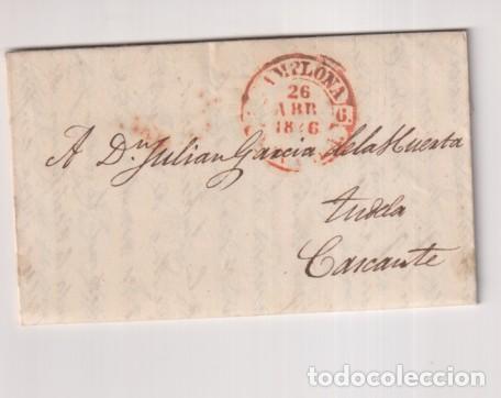Stamps: Carta de Pamplona a Tudela-Cascante. del 22 mar. 1854