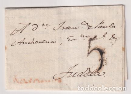 Francobolli: Carta de pamplona a Tudela del 13 Jun. 1818. Con Marca 23-24 R. (poco clara)