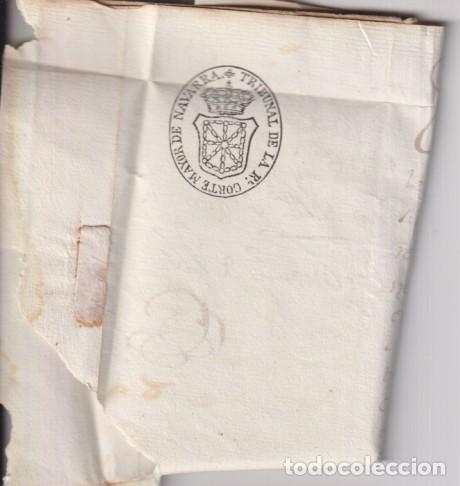 Francobolli: Tribunal de la Real Corte mayor de navarra. Carta de Pamplona a Cascante del 13 Abr. 1836 con marca